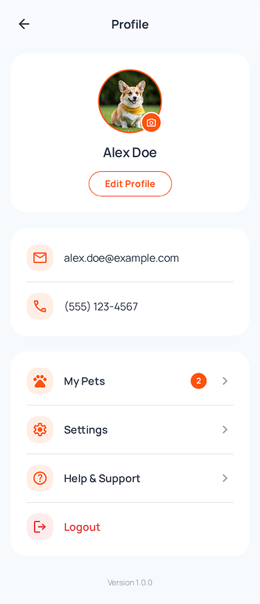 จัดการโปรไฟล์สัตว์เลี้ยง