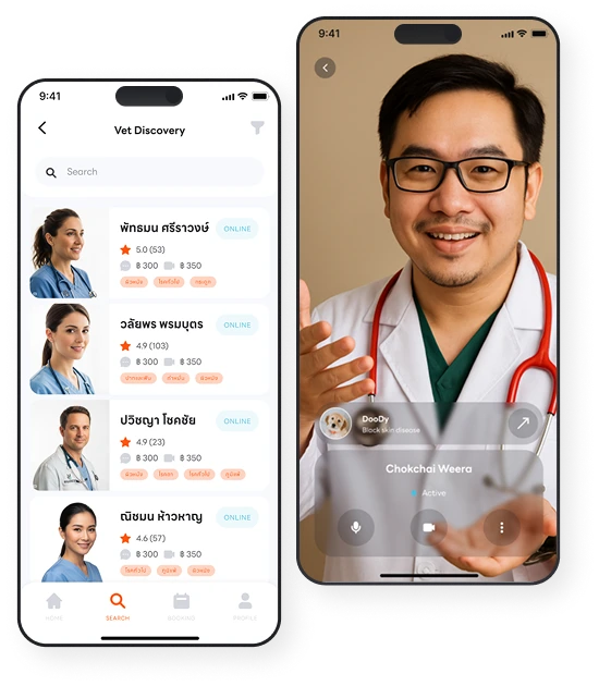 ปรึกษาสัตวแพทย์ออนไลน์ แอปพลิเคชั่น Pets Into petsinto.com